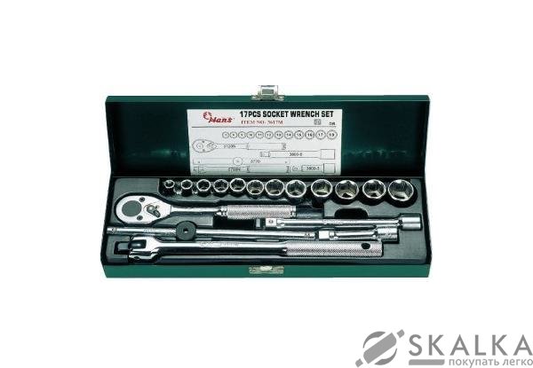 Набор торцевых головок Hans 3/8" 17 предметов (3617M) На фото Набор торцевых головок Hans 3/8" 17 предметов (3617M)