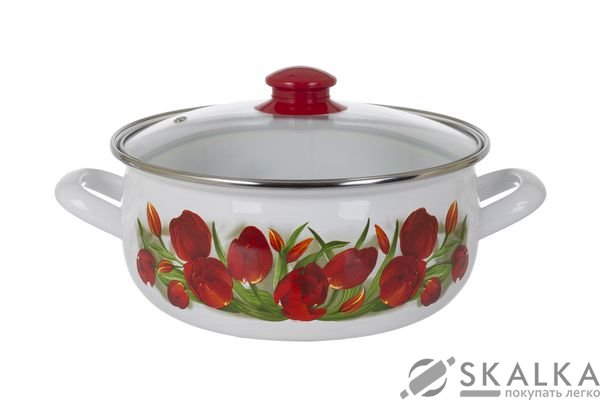 На фото Кастрюля Savasan низкая 22 см 3.1 л Тюльпан (6289790)