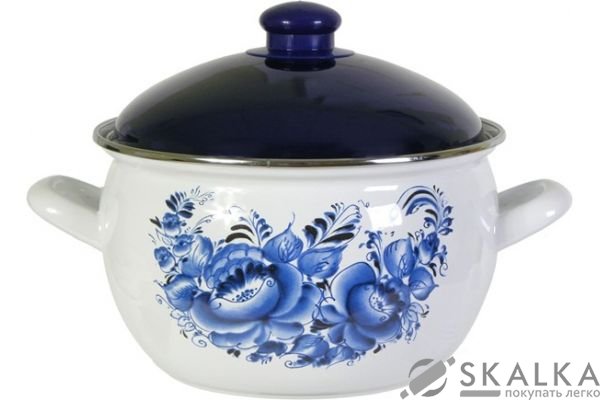 Кастрюля Savasan 16 см 2.2 л Гжель (6314313) На фото Кастрюля Savasan 16 см 2.2 л Гжель (6314313)