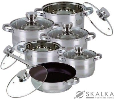 На фото Набор посуды Bohman из 12 предметов (BH-1275MRB)