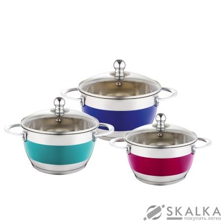 На фото Набор посуды Krauff Edelstaine 6 предметов 26-189-042