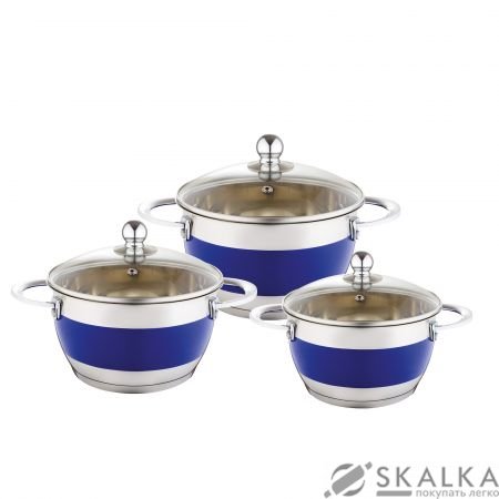 На фото Набор посуды Krauff Kobalt 6 предметов 26-189-040