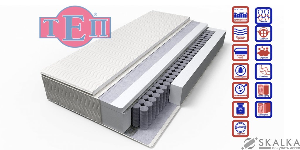 На фото Матрас ТЕП GRAND Cover 120х200 см