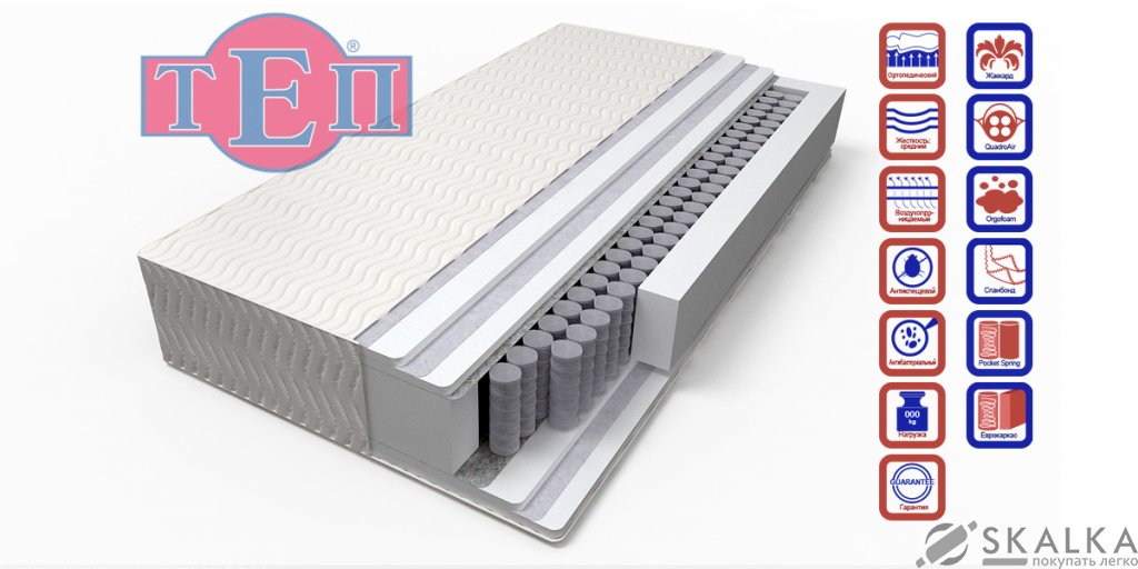 На фото Матрас ТЕП GRAND 180х190 см