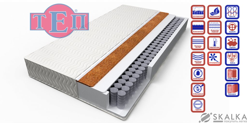 На фото Матрас ТЕП SOLID 120х190 см