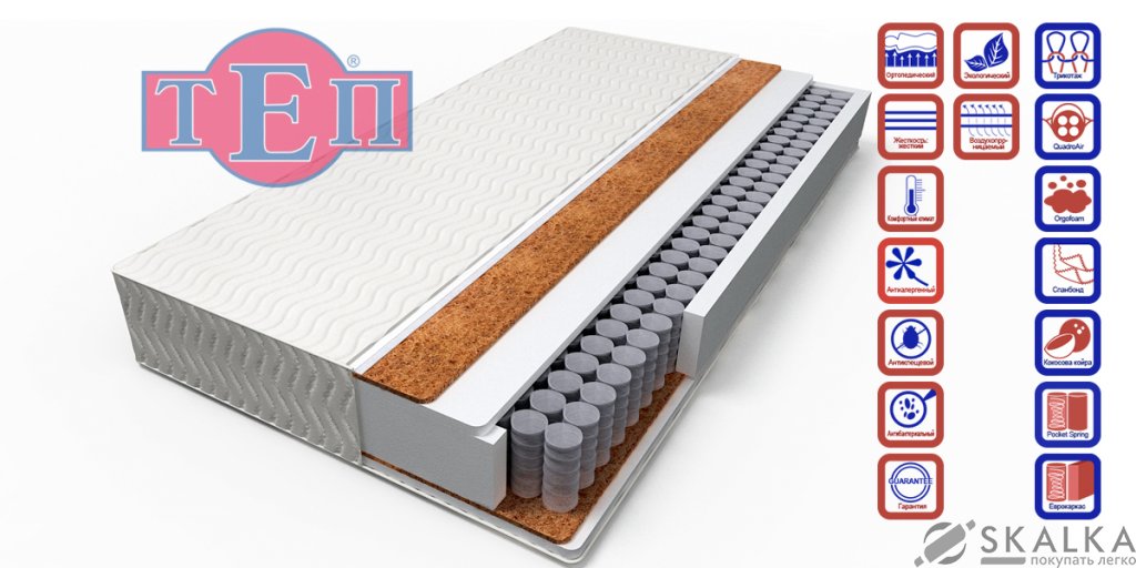 На фото Матрас ТЕП SOLID Duet 120х190 см
