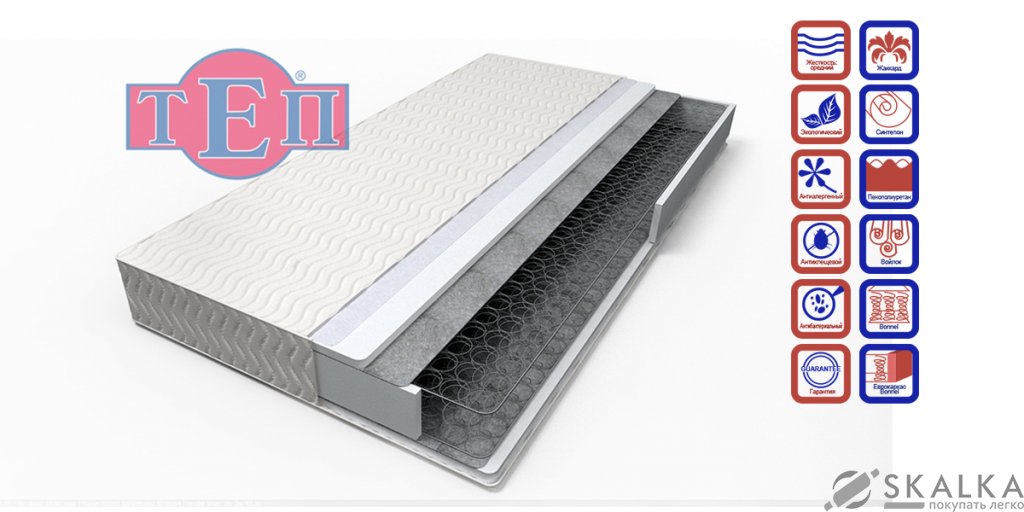 На фото Матрас ТЕП Basis DUAL 140х200 см