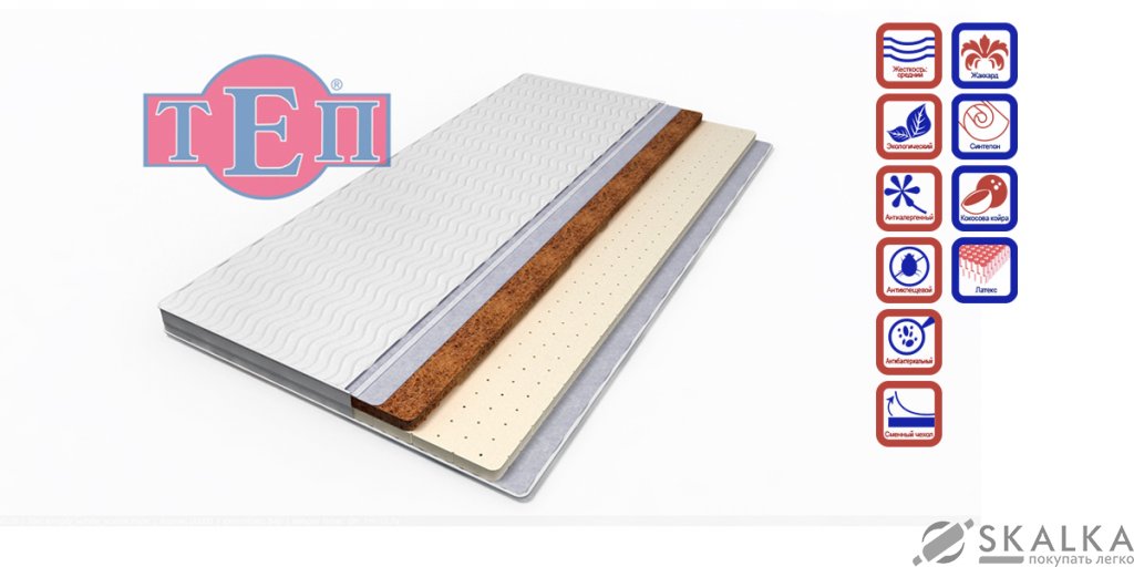На фото Матрас-футон ТЕП Ultra Strong 90x200 см