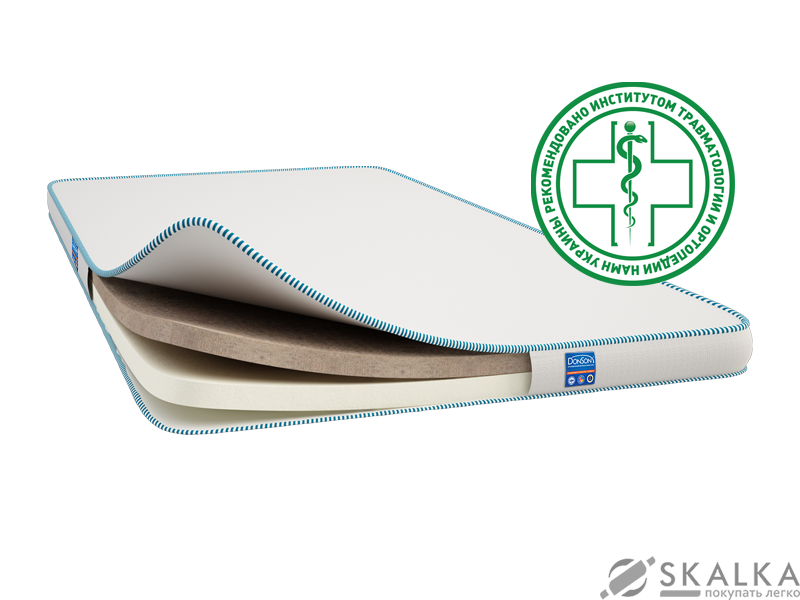На фото Тонкий матрас-топпер Donson Slim Eco 180x200 см (492)