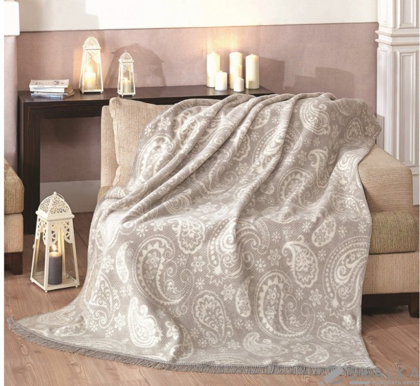 На фото Плед Arya 200х220 см Paisley Grey (TR1001848)