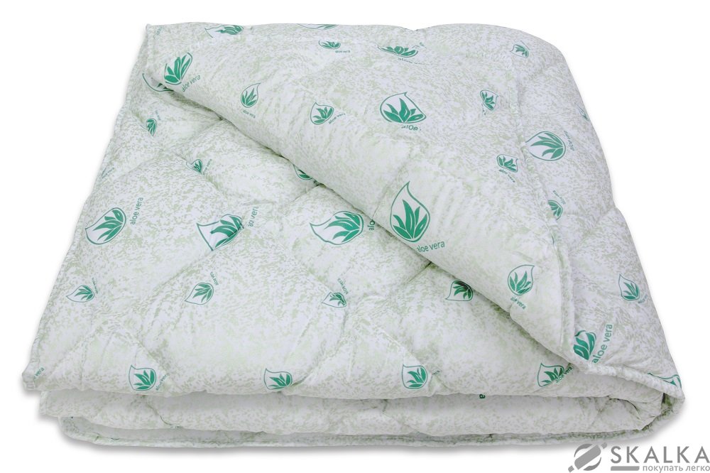На фото Одеяло ТЕП Aloe Vera Полиэфирное волокно 200х210 см Белое