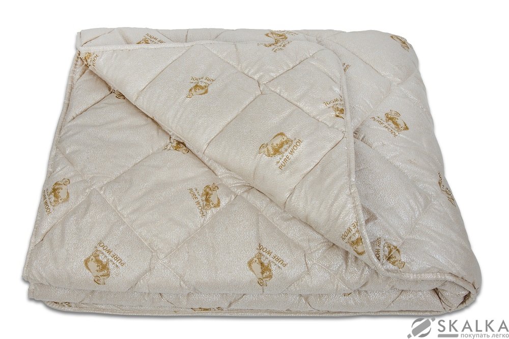 На фото Одеяло ТЕП PURE WOOL Овечья шерсть 150х210 см Белое