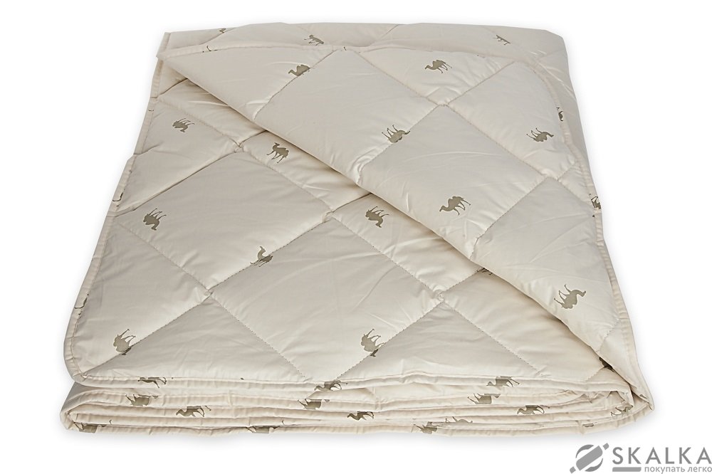 На фото Одеяло ТЕП SAHARA Верблюжья шерсть 180х210 см Белое