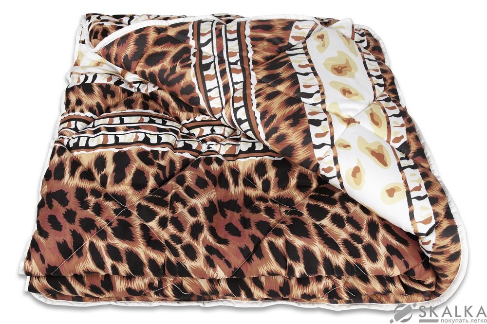 На фото Одеяло ТЕП КОЛОРИТ Овечья шерсть 145х205 см Коричневое