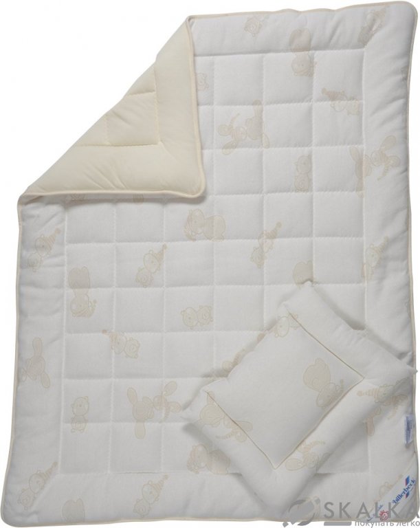 На фото Одеяло детское Billerbeck Бамбино облегченное Овечья шерсть 110х140 см Бежевое (0109-11/00)