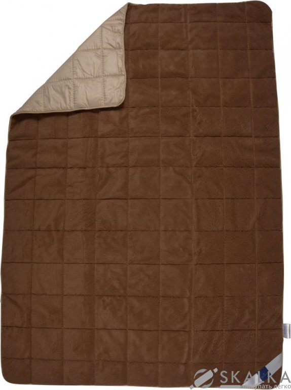 На фото Одеяло Billerbeck Камелия меховое 140х205 см Коричневое (0169-03/01)