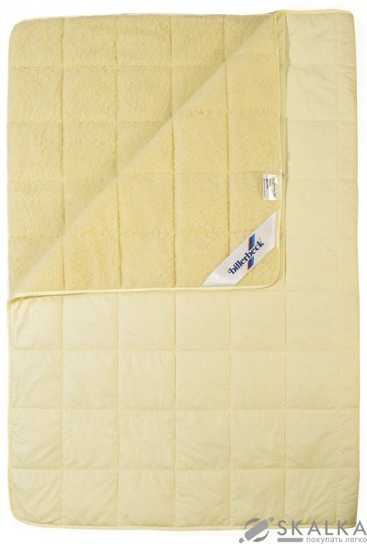 На фото Одеяло Billerbeck Лама Овечья шерсть 140х205 см Кремовое (0109-10/01)