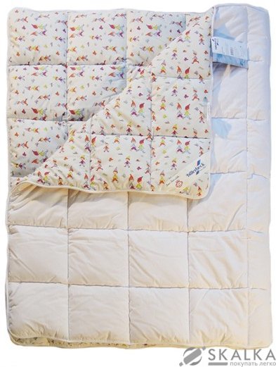 На фото Одеяло детское Billerbeck Юниор Овечья шерсть 140х205 см Бежевое (0102-02/01)