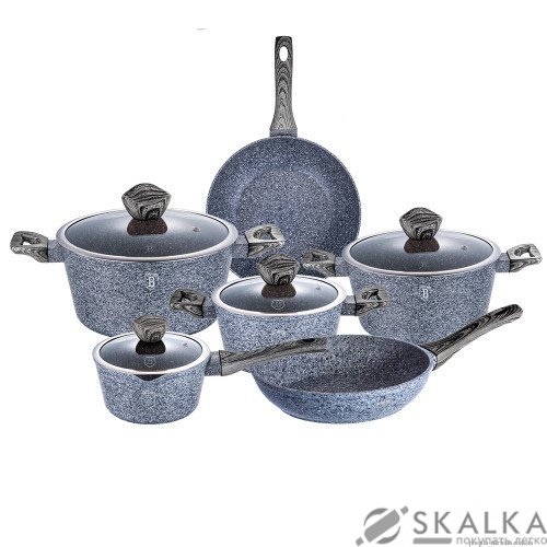 На фото Набор посуды Berlinger Haus Forest Dark Gray 10 предметов (BH-1577)