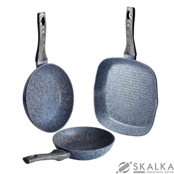 На фото Набор сковород Berlinger Haus Forest Dark Gray 3 предмета (BH-1580)