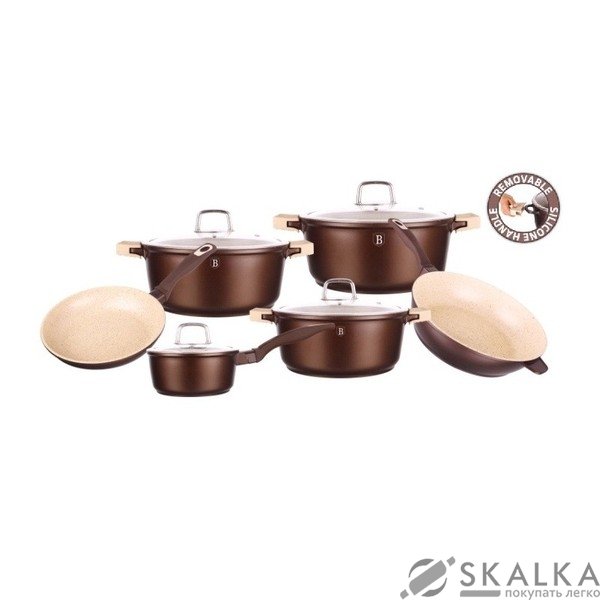 На фото Набор посуды Berlinger Haus Granit Diamond Line 10 предметов (BH-1113)