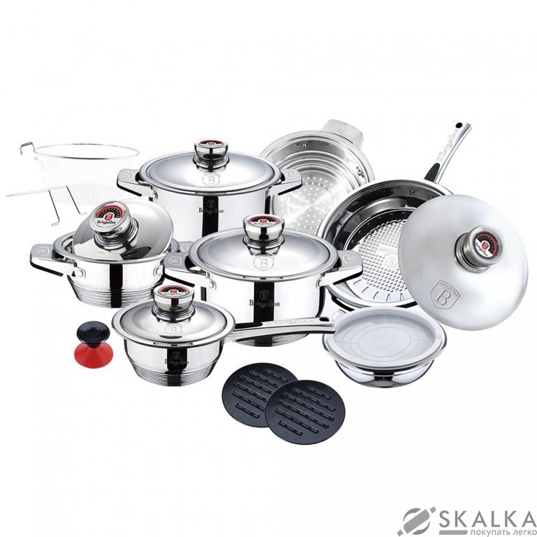Набор посуды Berlinger Haus Thermo Controle Line 19 предметов (BH-1371) На фото Набор посуды Berlinger Haus Thermo Controle Line 19 предметов (BH-1371)