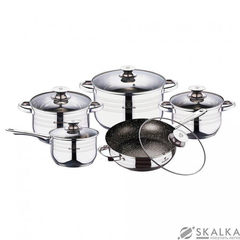 На фото Набор посуды Blaumann Gourmet Line 10 предметов (BL-3164)