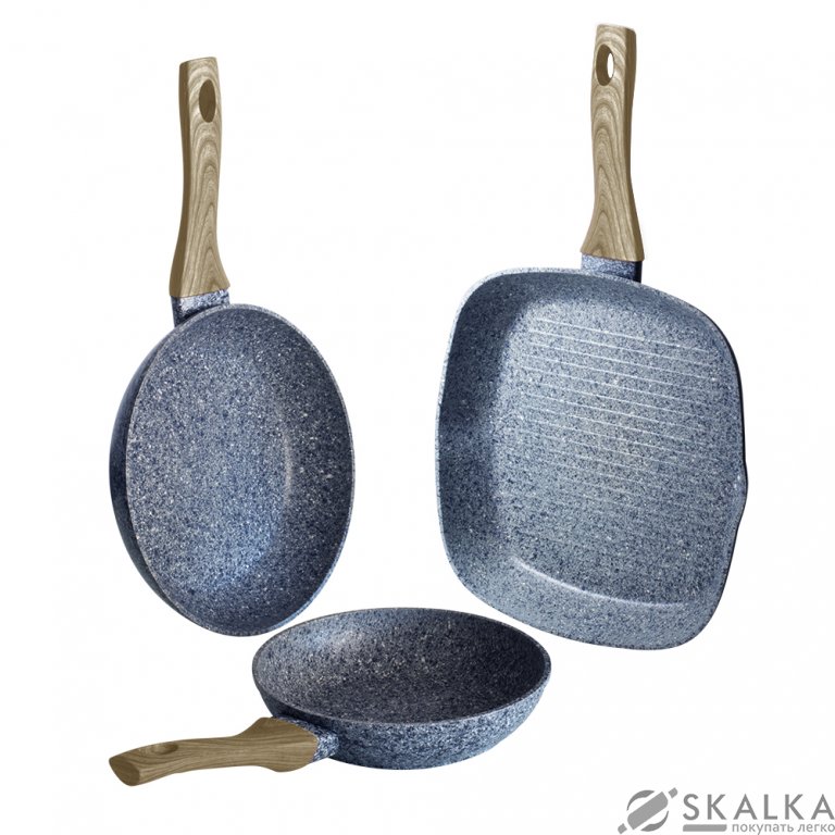 На фото Набор сковород Berlinger Haus Forest Light Brown 3 предмета (BH-1568)