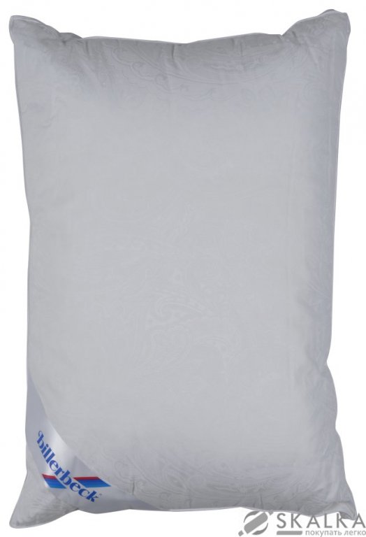 На фото Подушка Billerbeck Лидия 3-х камерна жакард Пух/перо 60х60 см Белая (1790-30/60)