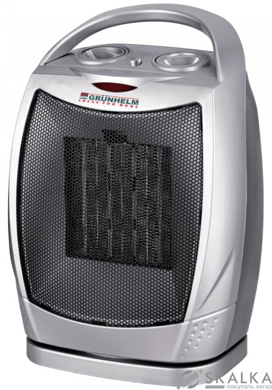 На фото Тепловентилятор Grunhelm керамический PTC-905A 750/1500Вт 220В (60101)