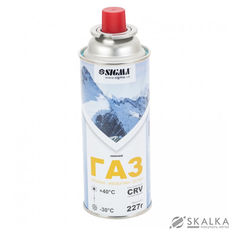 На фото Баллон газовый Sigma зимний 227г CRV (2901721)