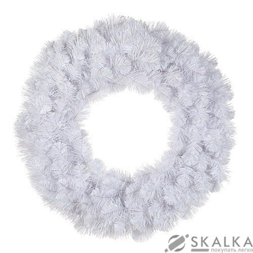 Венок TriumphTree 60 см декоративный искусственный Icelandic iridescent белый с блеском (387031) На фото Венок TriumphTree 60 см декоративный искусственный Icelandic iridescent белый с блеском (387031)