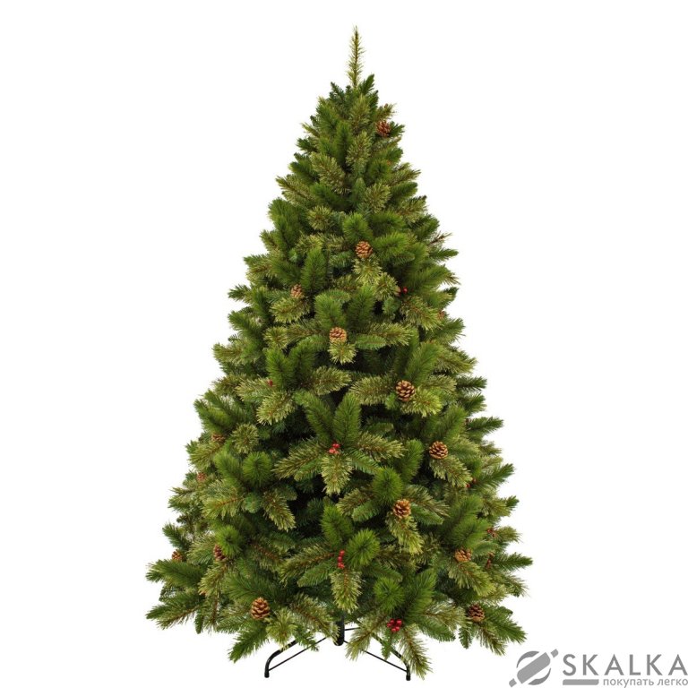 Ель TriumphTree 185 см Dewberry с шишками и ягодами ежевики (1016028) На фото Ель TriumphTree 185 см Dewberry с шишками и ягодами ежевики (1016028)