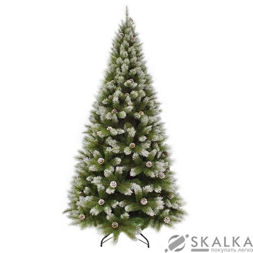 На фото Сосна TriumphTree Pittsburgh 260 см зеленая с эффектом покрытия инеем и шишками (1028919)