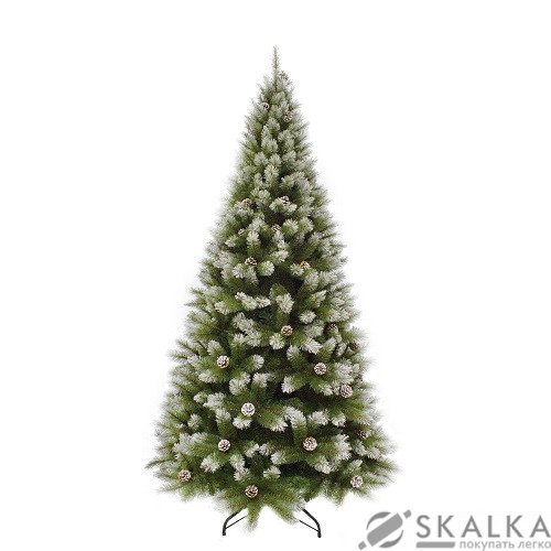 Сосна TriumphTree Pittsburgh 230 см зеленая с эффектом покрытия инеем и шишками (1028918) На фото Сосна TriumphTree Pittsburgh 230 см зеленая с эффектом покрытия инеем и шишками (1028918)