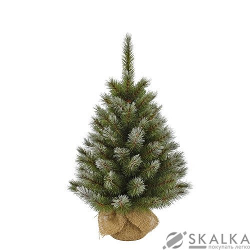 На фото Сосна TriumphTree 60 см Pittsburgh зеленая с эффектом покрытия инеем (379742)