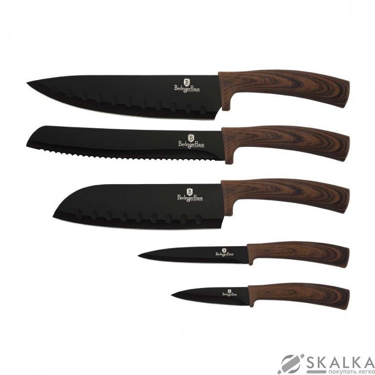 Набор ножей Berlinger Haus Forest Line 5 предметов алмазное покрытие (BH-2308) На фото Набор ножей Berlinger Haus Forest Line 5 предметов алмазное покрытие (BH-2308)
