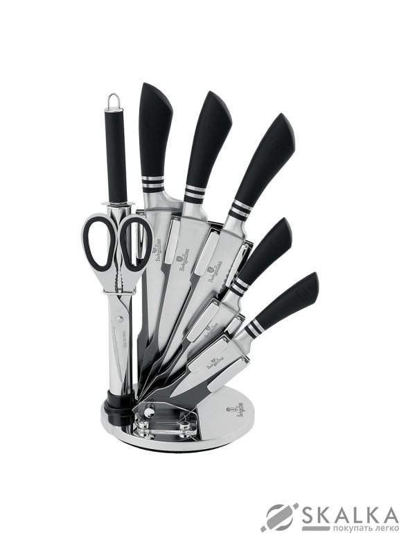 На фото Набор ножей Berlinger Haus Infinity Line Black Stainless Steel 8 предметов (BH-2134)