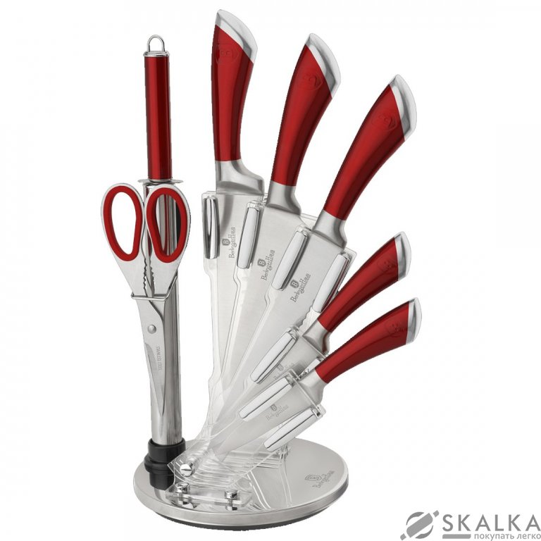 На фото Набор ножей Berlinger Haus Stainless steel Perfect Kitchen Line 8 предметов  (BH-ST 8 R)