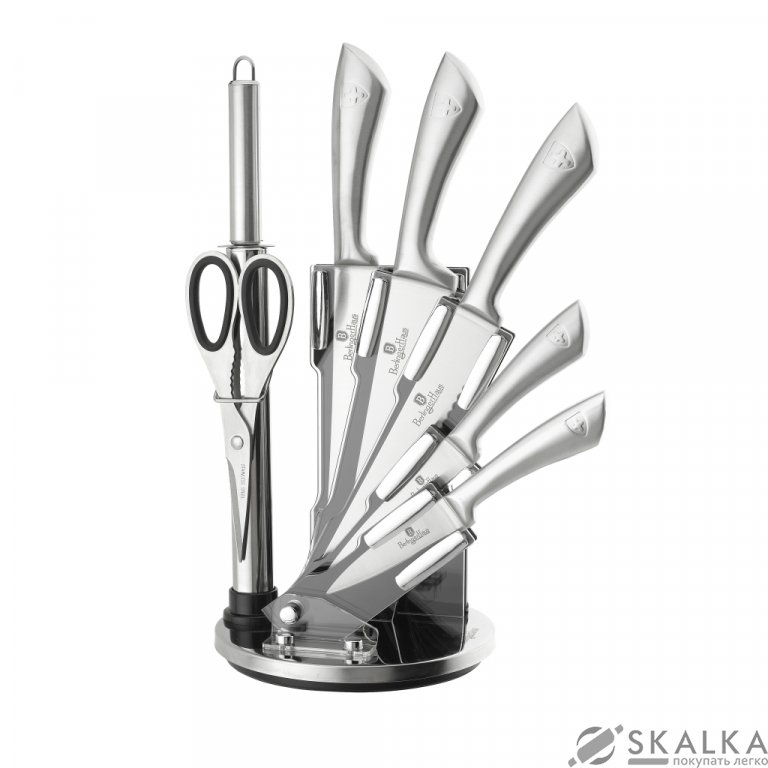 На фото Набор ножей Berlinger Haus Stainless steel Perfect Kitchen Line 8 предметов  (BH-ST 8 S)
