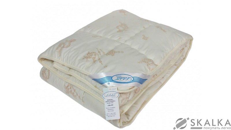 На фото Одеяло Leleka-Textile Овечья шерсть Весна-осень 175х200 см
