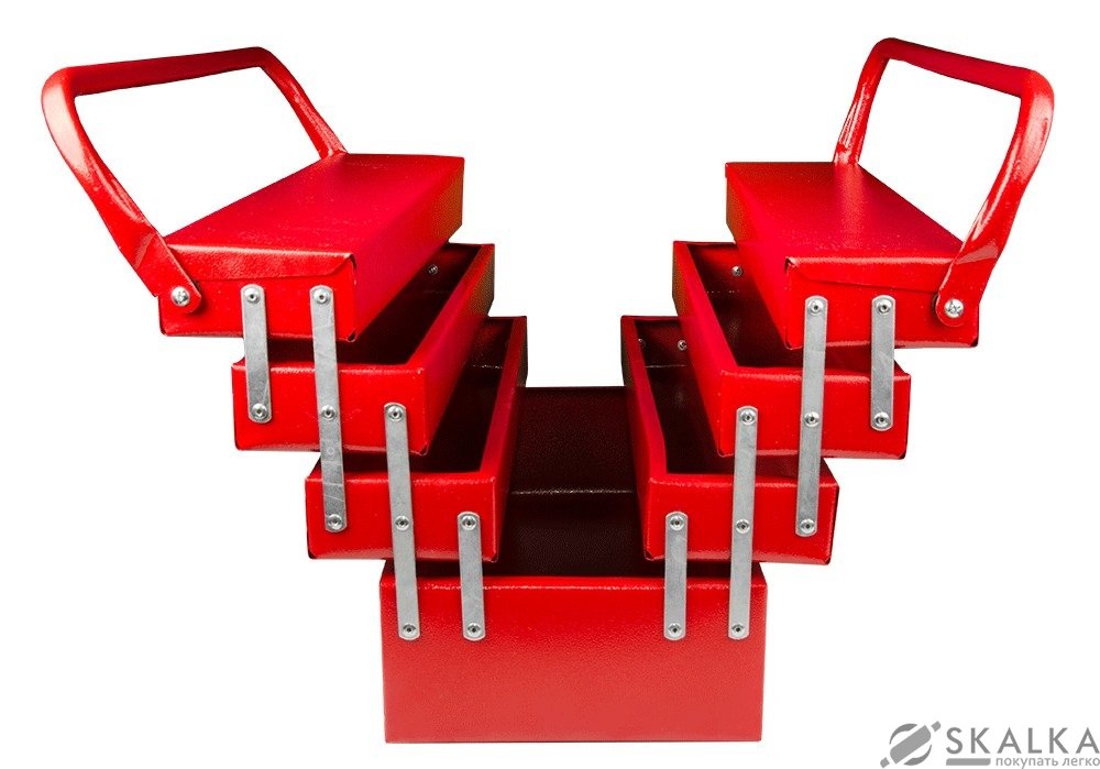 На фото Ящик металлический Mastertool 330 мм 7 отделений (79-3307)