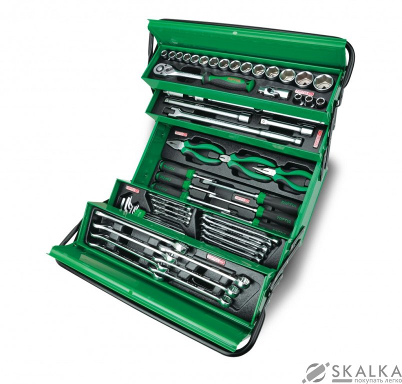 Ящик с инструментом Toptul TBAC0501 5 секций 62шт 1/2" (GCAZ0057) На фото Ящик с инструментом Toptul TBAC0501 5 секций 62шт 1/2" (GCAZ0057)