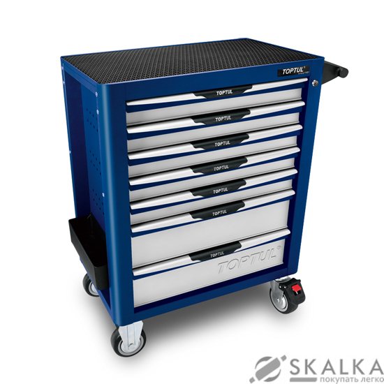 На фото Тележка Toptul для инструмента Pro-Plus 7 секций серая (TCAG0704)