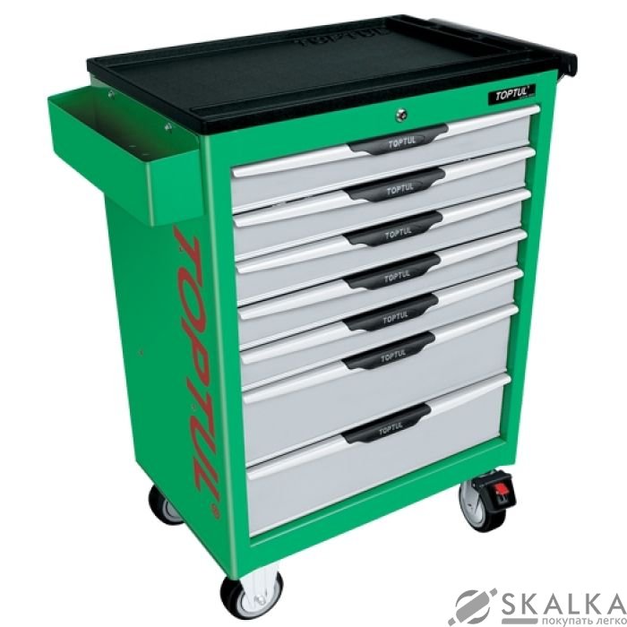 На фото Тележка Toptul с инструментом Pro-Line 7 секций 227 ед (GCAJ0012)