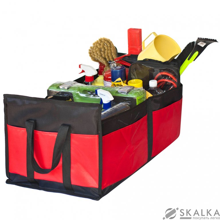 На фото Органайзер в багажник Штурмовик 520х300х250 мм (АС-1537 BK/RD)