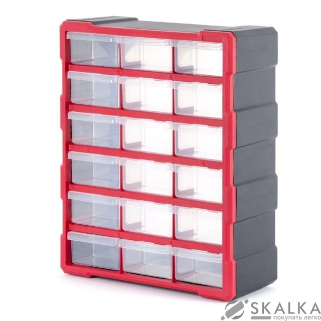 На фото Органайзер Intertool 19" 475х380х160 мм 18 ячеек (BX-4019)