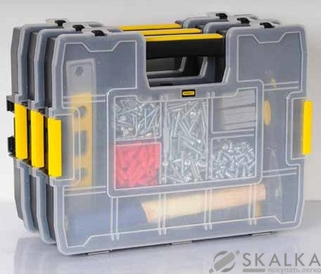 На фото Органайзер Stanley Sort Master Junior 375x292х67 мм 14 отделений (1-97-483)