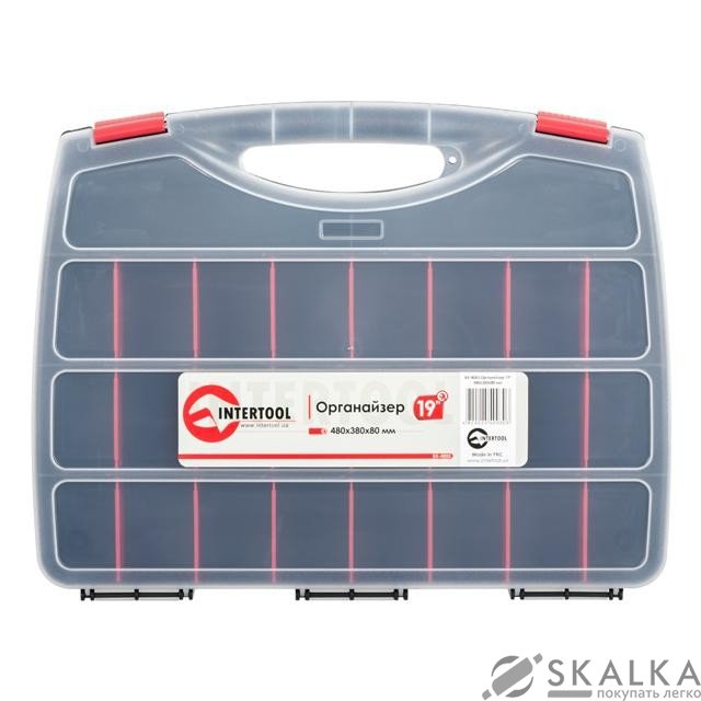 Органайзер пластиковый Intertool 19" 480x380x80 мм (BX-4003) На фото Органайзер пластиковый Intertool 19" 480x380x80 мм (BX-4003)