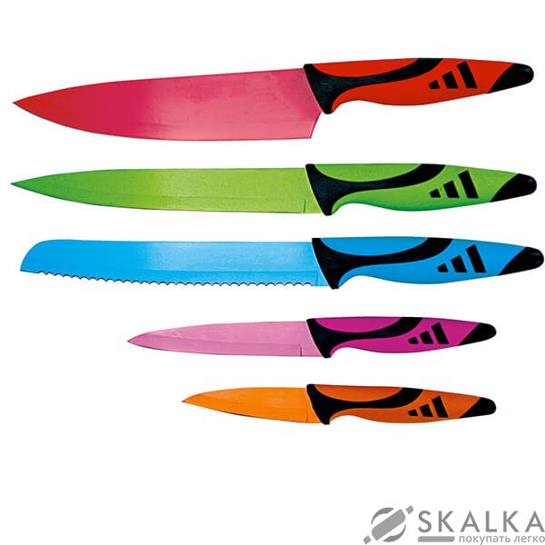 На фото Набор ножей Maestro Rainbow 5 предметов (MR-1430)